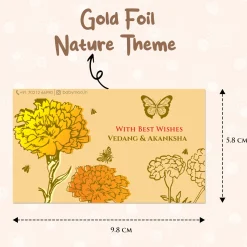 Baby Moo Nature 40 Gift Card Pack Personalised Gold Foil Premium Wish Tags - Brown