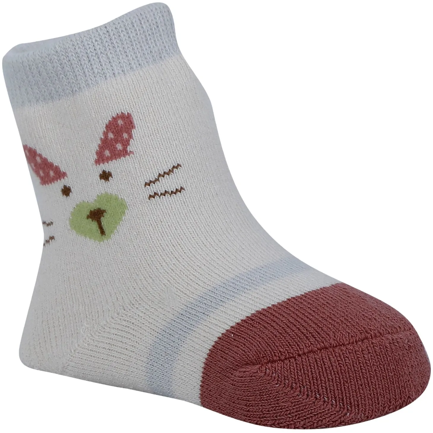 Baby Moo Nature Print Soft Socks Pack of 4 - Red, White