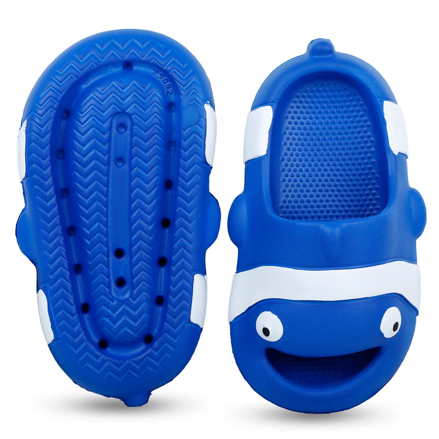 Baby Moo Nemo Waterproof Soft Slippers Anti-Skid Sliders - Blue