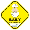 Baby Moo Newborn Car Safety Sign With Vacuum Suction Cup Clip - Yellow