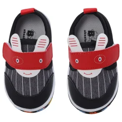 Baby Moo Ninja Rabbit Velcro Strap Anti-Skid Chu Chu Sound Sneakers - Black