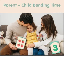 Baby Moo Numbers 1 To 10 Flash Cards - Green, Peach