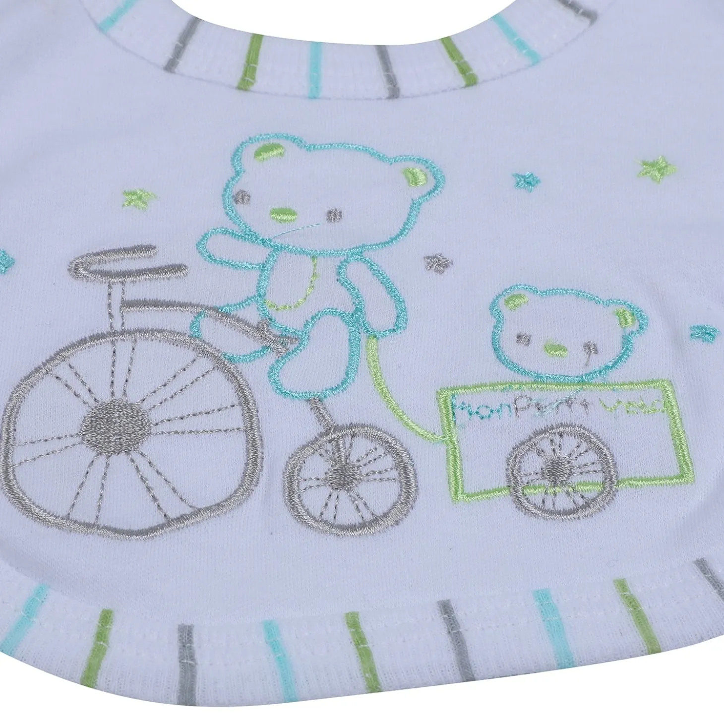 Baby Moo Papa Bear Infant Soft 5 pcs Romper Gift Set - White