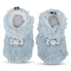 Baby Moo Papa's Angel Velcro Warm Furry Booties - Blue