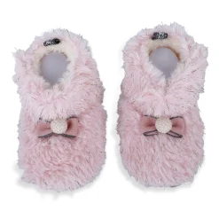 Baby Moo Papa's Angel Velcro Warm Furry Booties - Pink