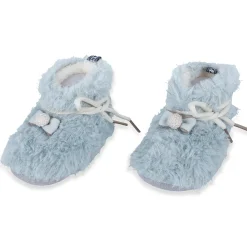 Baby Moo Papa's Angel Velcro Warm Furry Booties - Blue