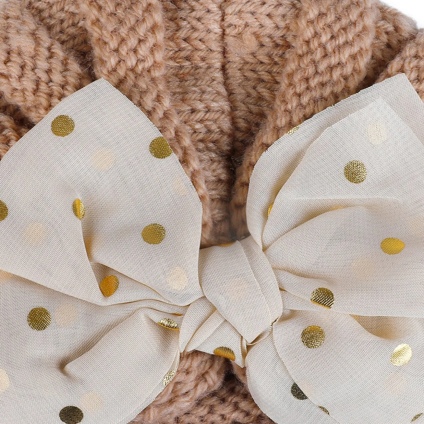 Baby Moo Partywear Sequence Bow 2 Pack Turban Caps - Brown And Navy Blue