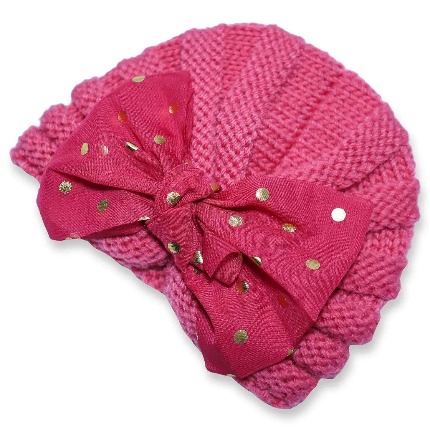 Baby Moo Partywear Sequence Bow 2 Pack Turban Caps - Pink And Blue