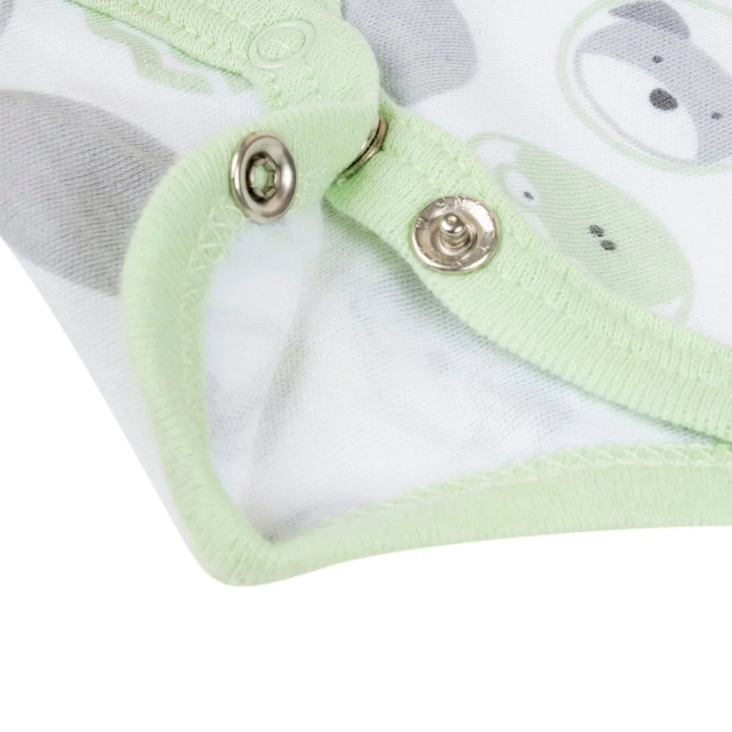 Baby Moo Peek A Boo Gift Set 5 Piece With Bodysuits, Pyjama, Bib And Socks - Green, Grey