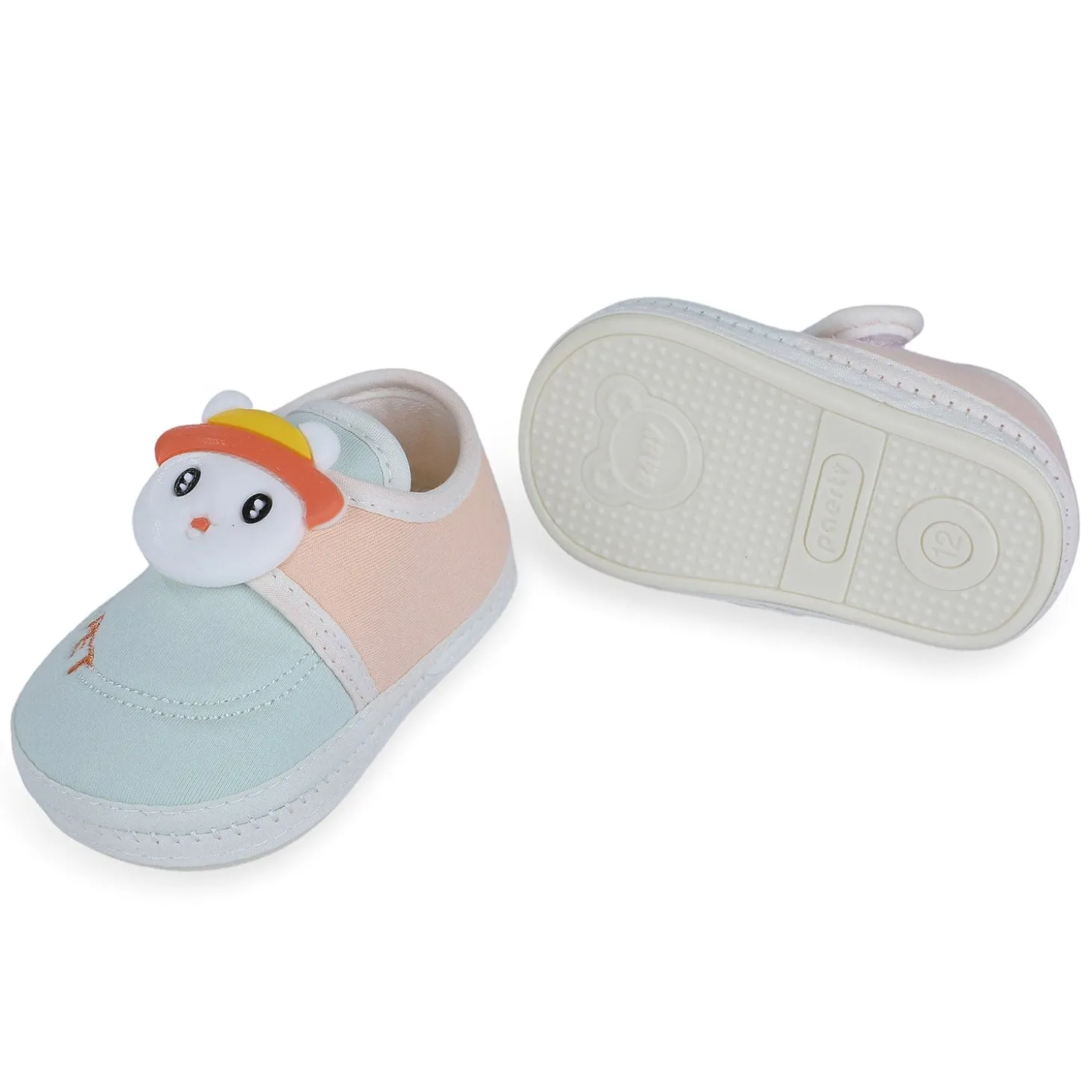 Baby Moo Persian Kitty Soft Sole Anti-Slip Booties - Green
