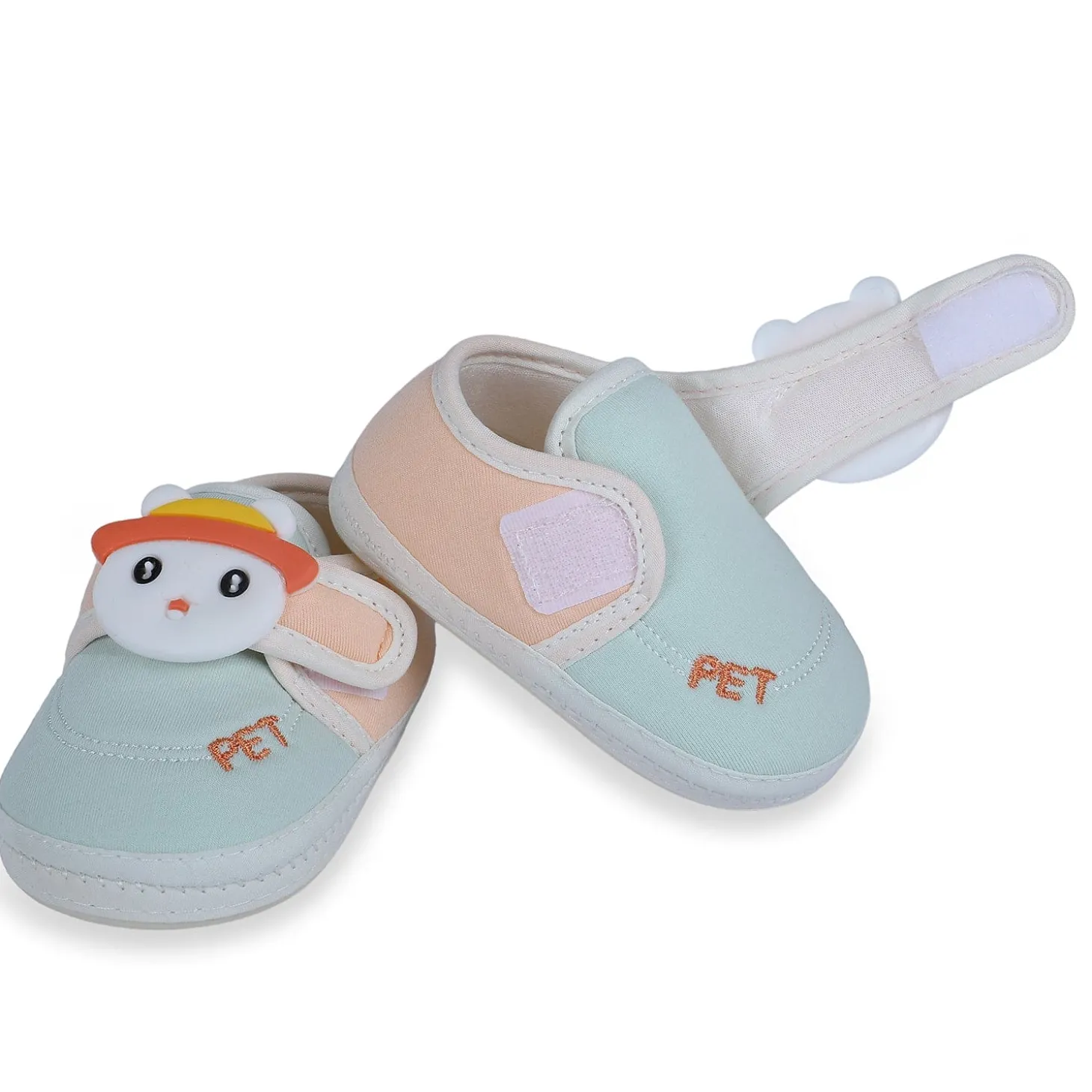Baby Moo Persian Kitty Soft Sole Anti-Slip Booties - Green