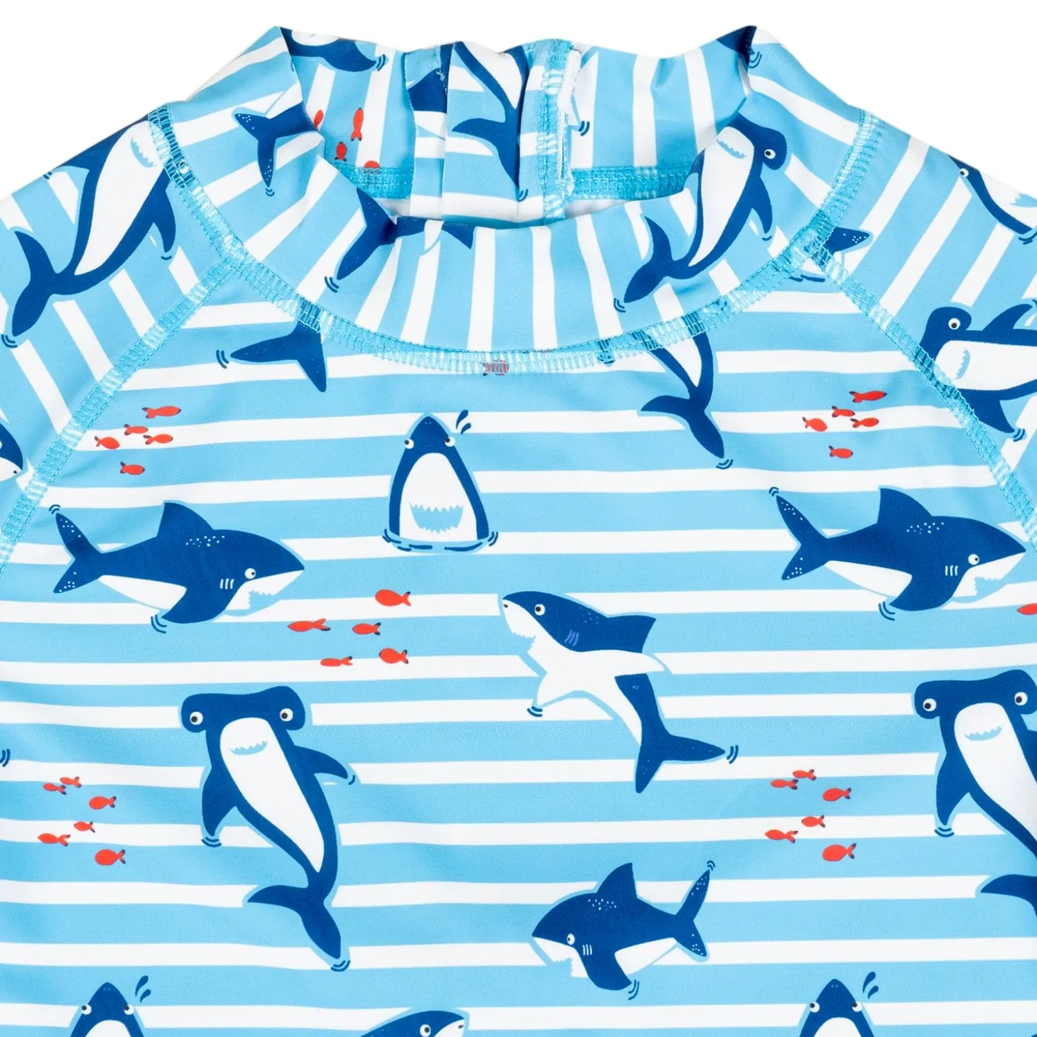 Baby Moo Playing Dolphin Beach Bodysuit One-Piece Swimsuit Pool Swimming Costume - Blue