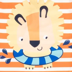 Baby Moo Playing Lion Beach Bodysuit One-Piece Swimsuit Pool Swimming Costume - Orange