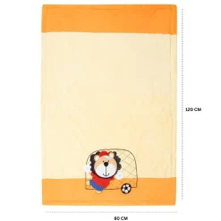 Baby Moo Playing Tiger Plush Cotton All Season Nursery Blanket - Orange
