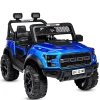 Baby Moo Pobo Electric Ride-On Car for Kids | Rechargeable Battery | Bluetooth Remote Control | USB MP3 Player | Double Seat | Age 2-6 - Blue