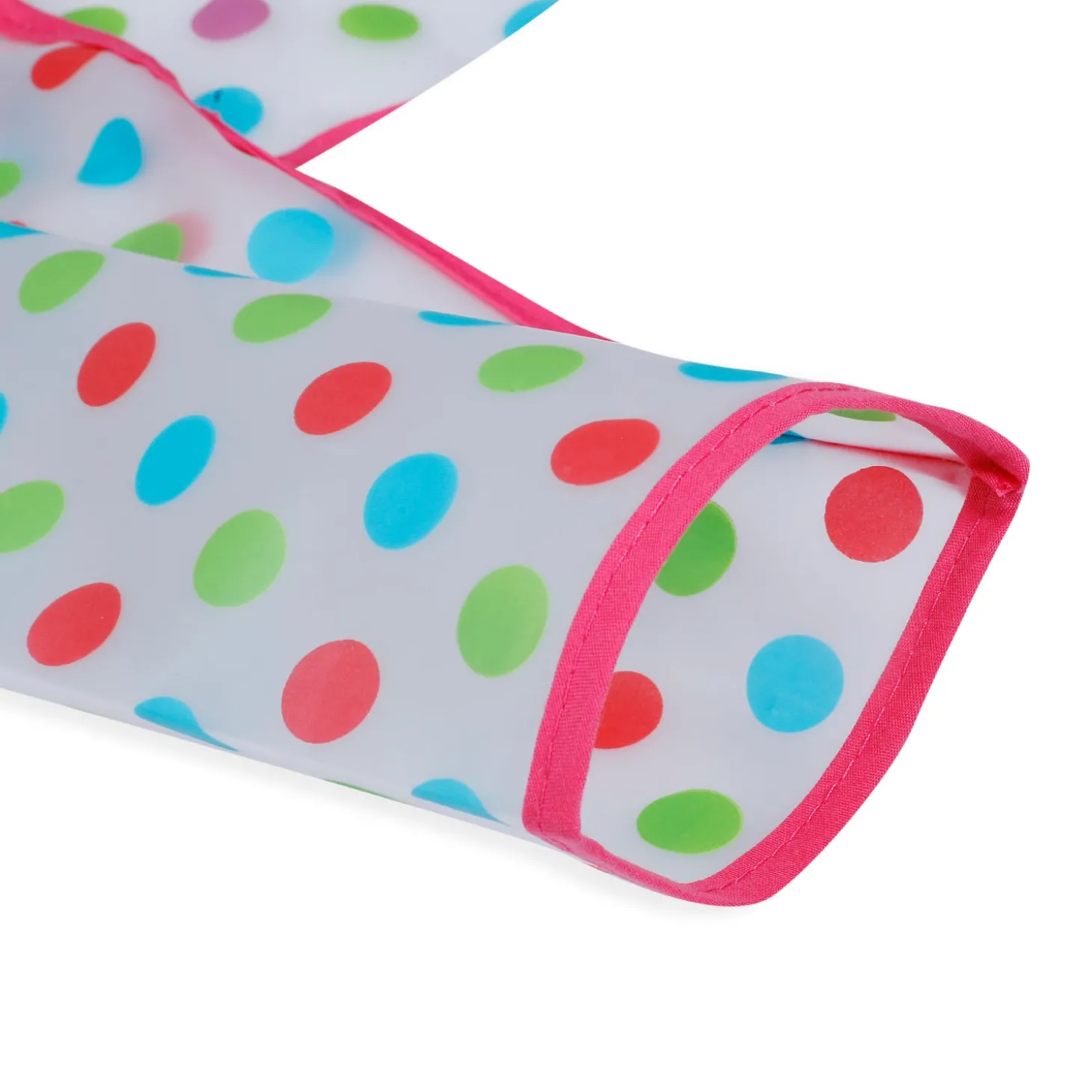 Baby Moo Polka Dots And Bugs Long Sleeves Waterproof Wear Me Bib - Pink
