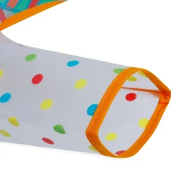 Baby Moo Polka Dots with Animals Long Sleeves Waterproof Wear Me Bib - Orange