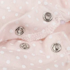 Baby Moo Polka Dotted Gift Set 3 Piece With Bodysuit, Socks And Headband - Peach