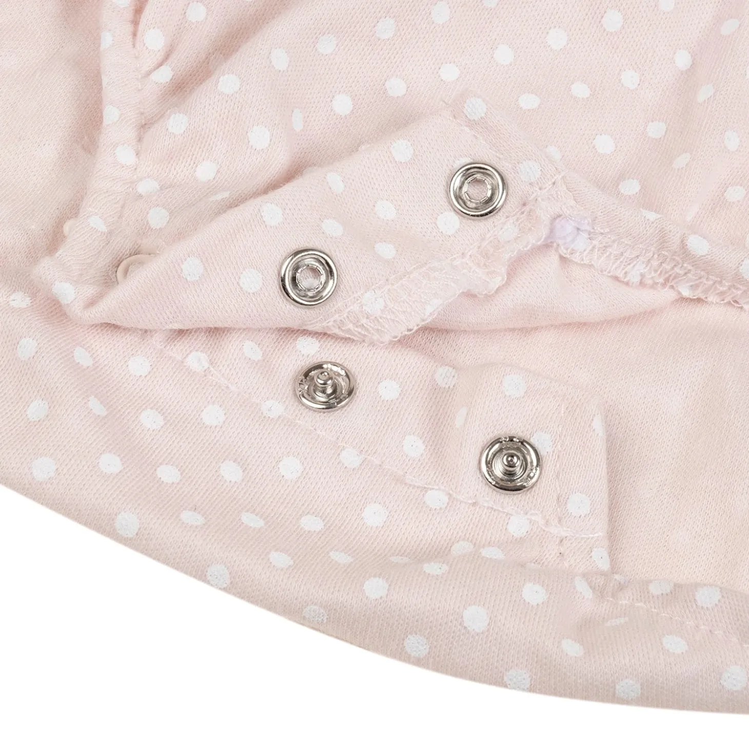 Baby Moo Polka Dotted Gift Set 3 Piece With Bodysuit, Socks And Headband - Peach