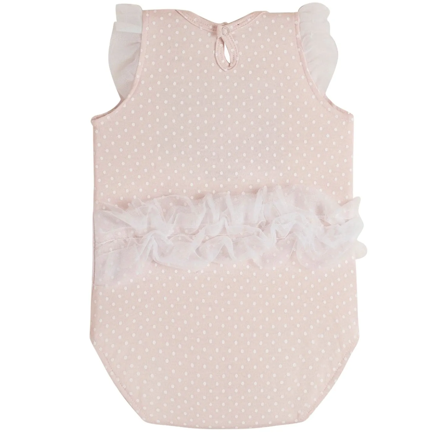 Baby Moo Polka Dotted Gift Set 3 Piece With Bodysuit, Socks And Headband - Peach