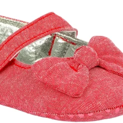Baby Moo Pretty Bow Knot Velcro Strap Anti-Skid Ballerina Booties - Pink
