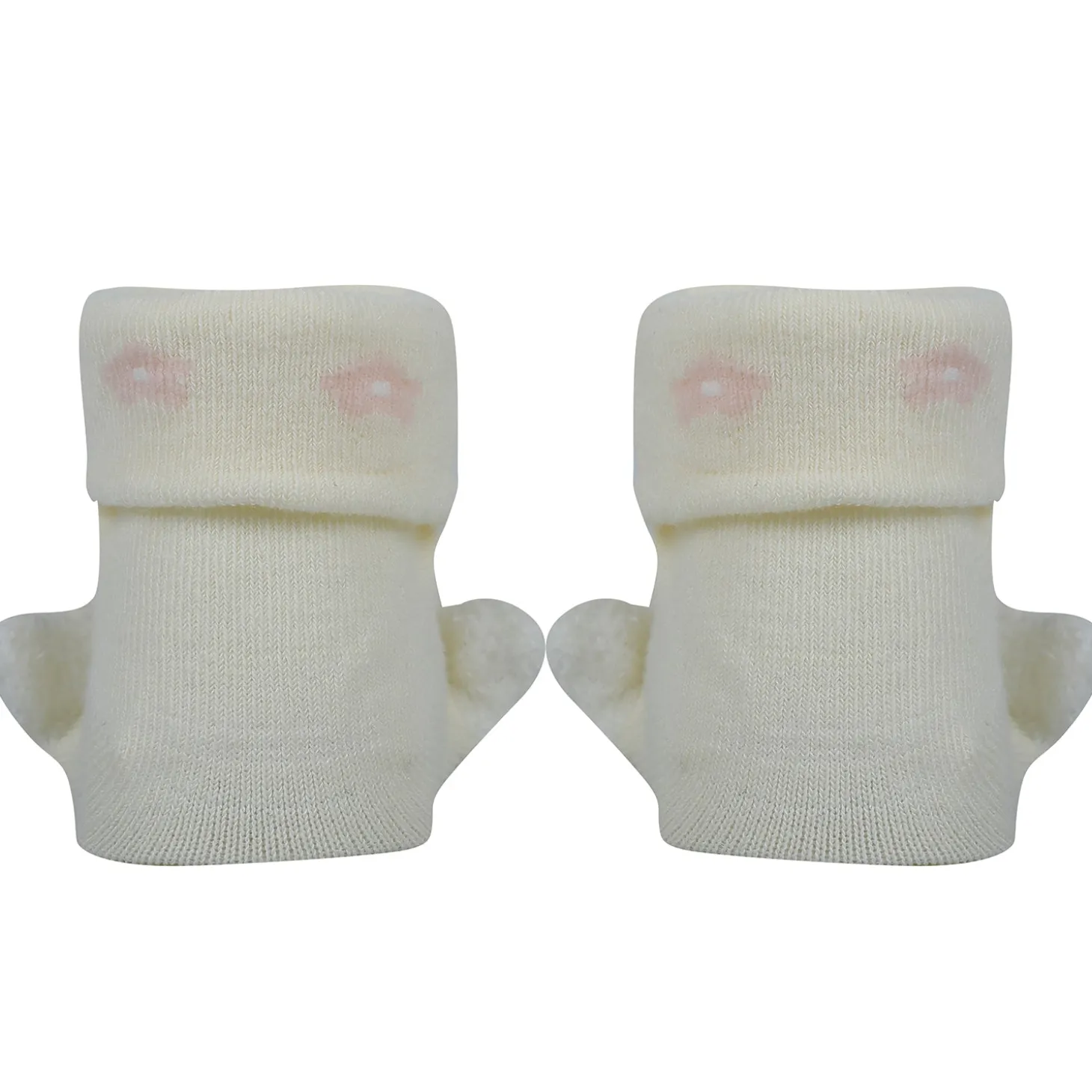 Baby Moo Puppy 3D Anti-Skid Socks Booties Pack of 3 - Pink