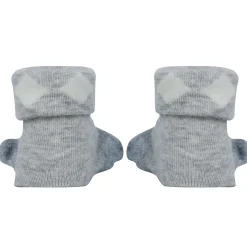 Baby Moo Puppy 3D Anti-Skid Socks Booties Pack of 3 - Grey