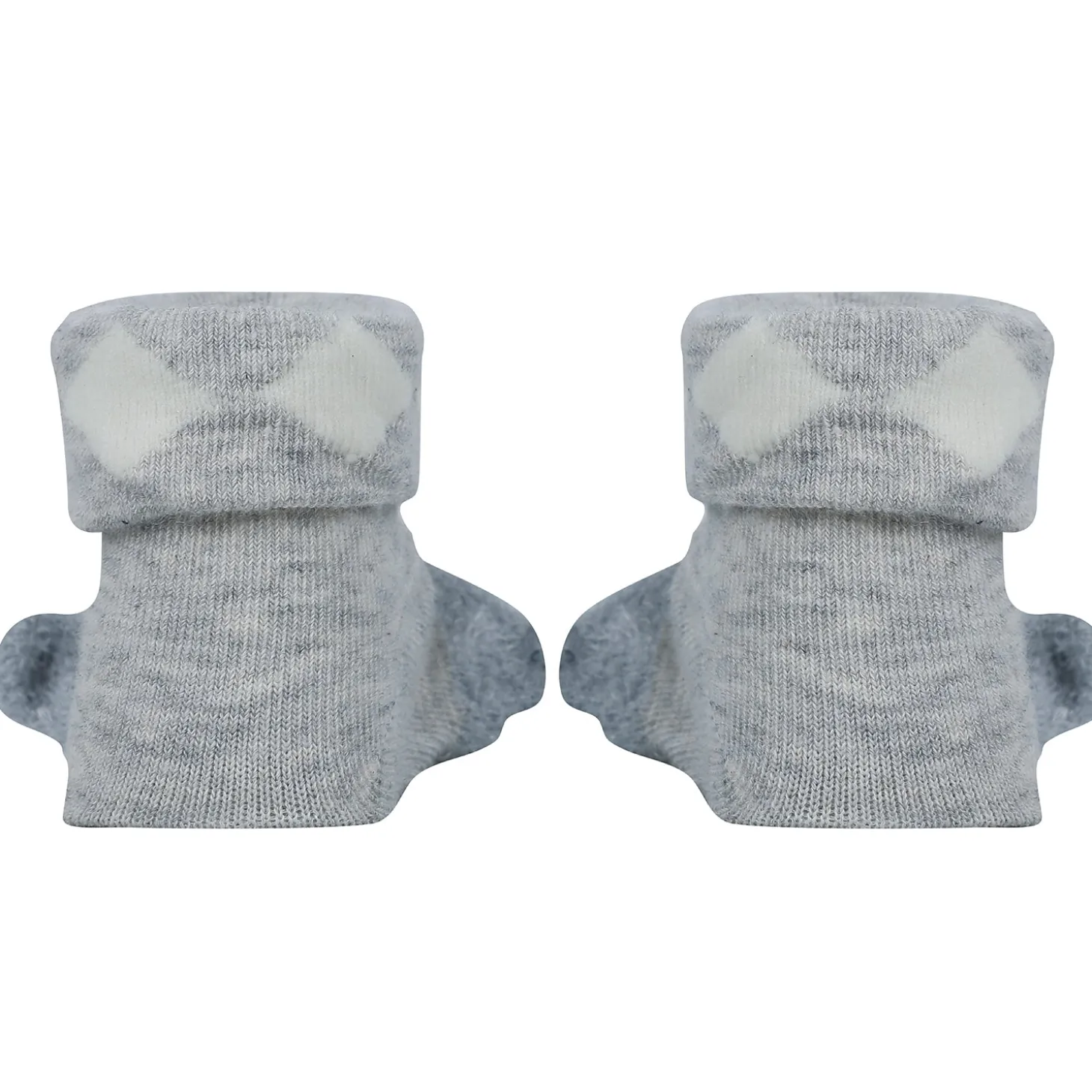 Baby Moo Puppy 3D Anti-Skid Socks Booties Pack of 3 - Grey