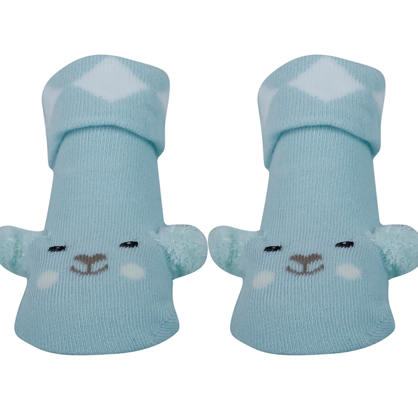 Baby Moo Puppy 3D Anti-Skid Socks Booties Pack of 3 - Grey