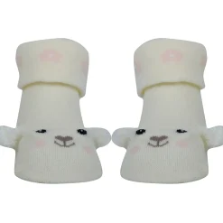 Baby Moo Puppy 3D Anti-Skid Socks Booties Pack of 3 - Pink