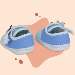 Baby Moo Puppy Face Soft Sole Anti-Slip Booties - Blue