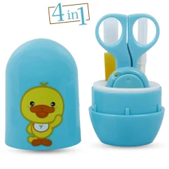 Baby Moo Quacking Ducky Gentle Manicure & Pedicure Infant Toddler Nail Clipper Set - Turquoise