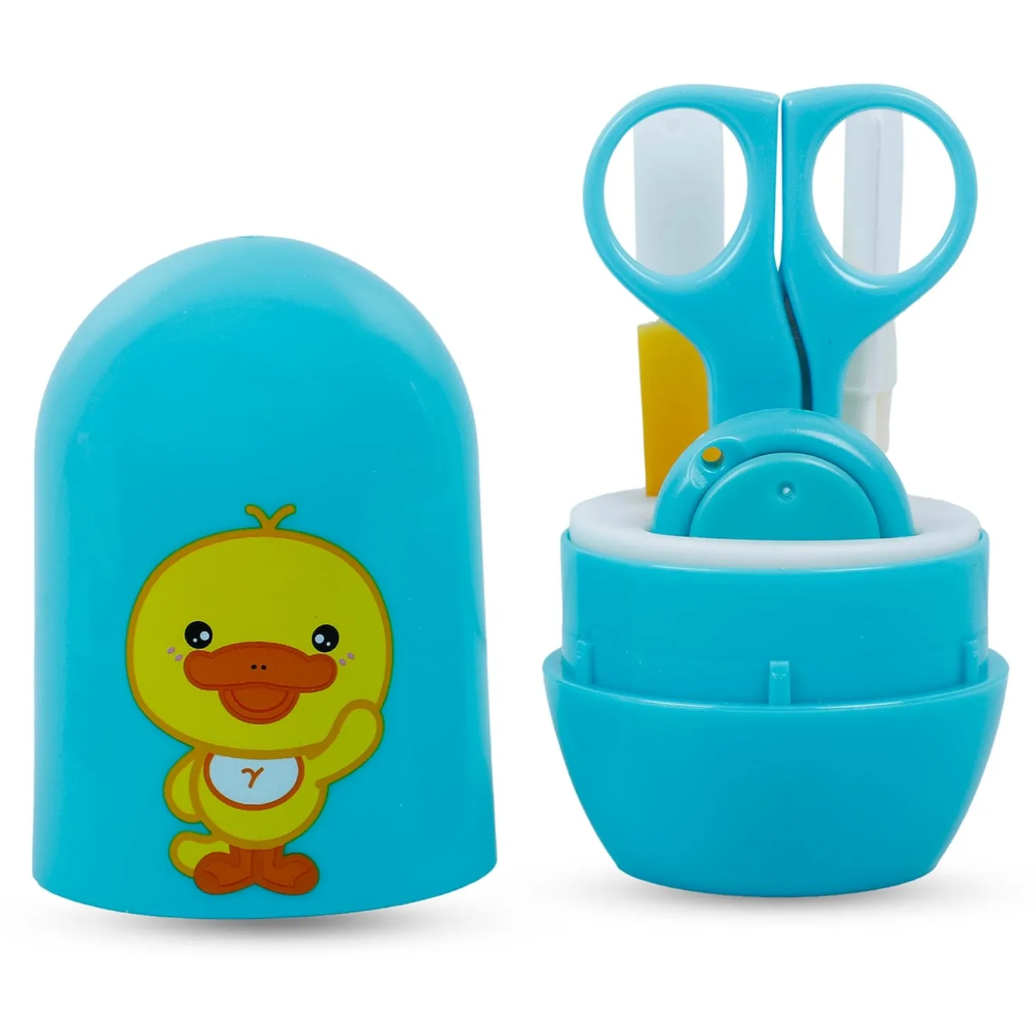 Baby Moo Quacking Ducky Gentle Manicure & Pedicure Infant Toddler Nail Clipper Set - Turquoise