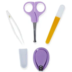 Baby Moo Quacking Ducky Gentle Manicure & Pedicure Infant Toddler Nail Clipper Set - Purple