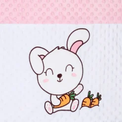 Baby Moo Rabbit Plush Cotton All Season Nursery Blanket - Peach