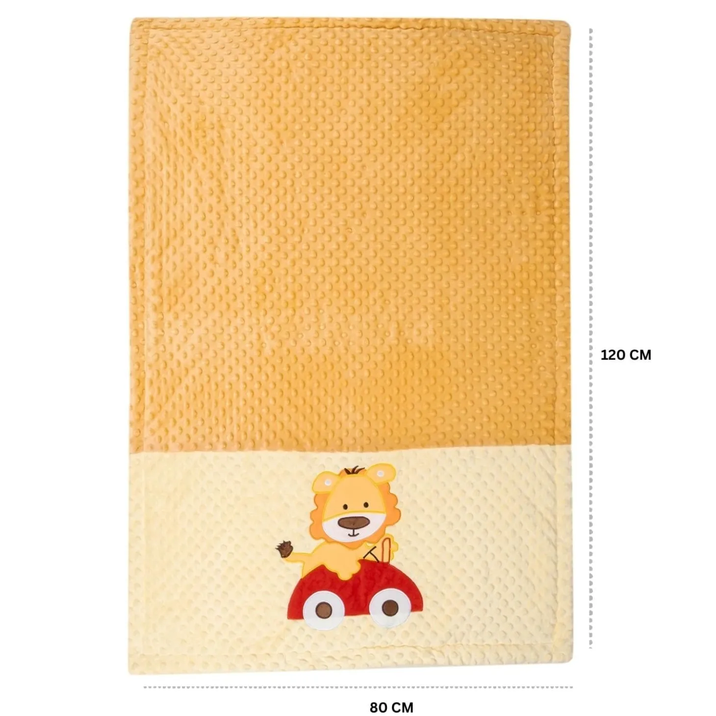 Baby Moo Racing Lion Plush Cotton All Season Nursery Blanket - Brown