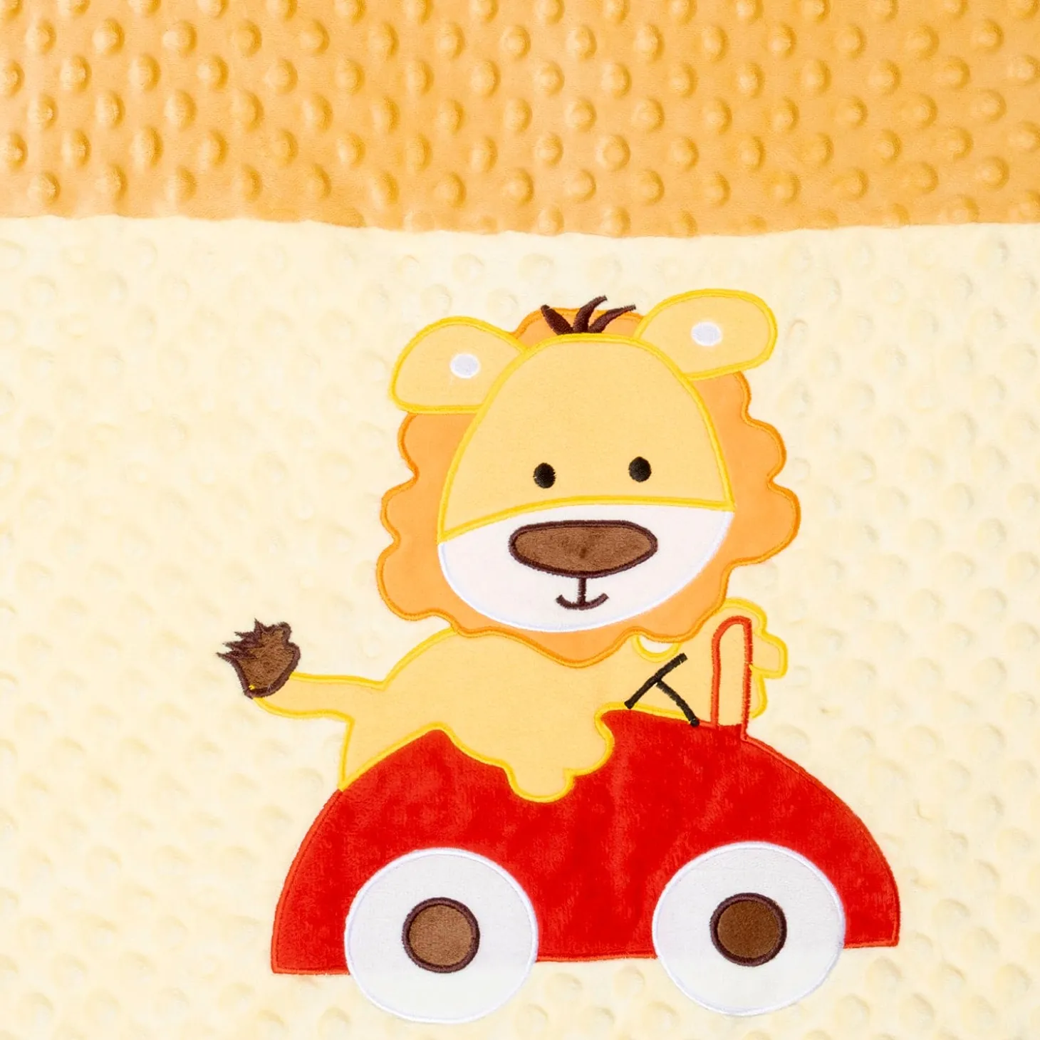 Baby Moo Racing Lion Plush Cotton All Season Nursery Blanket - Brown