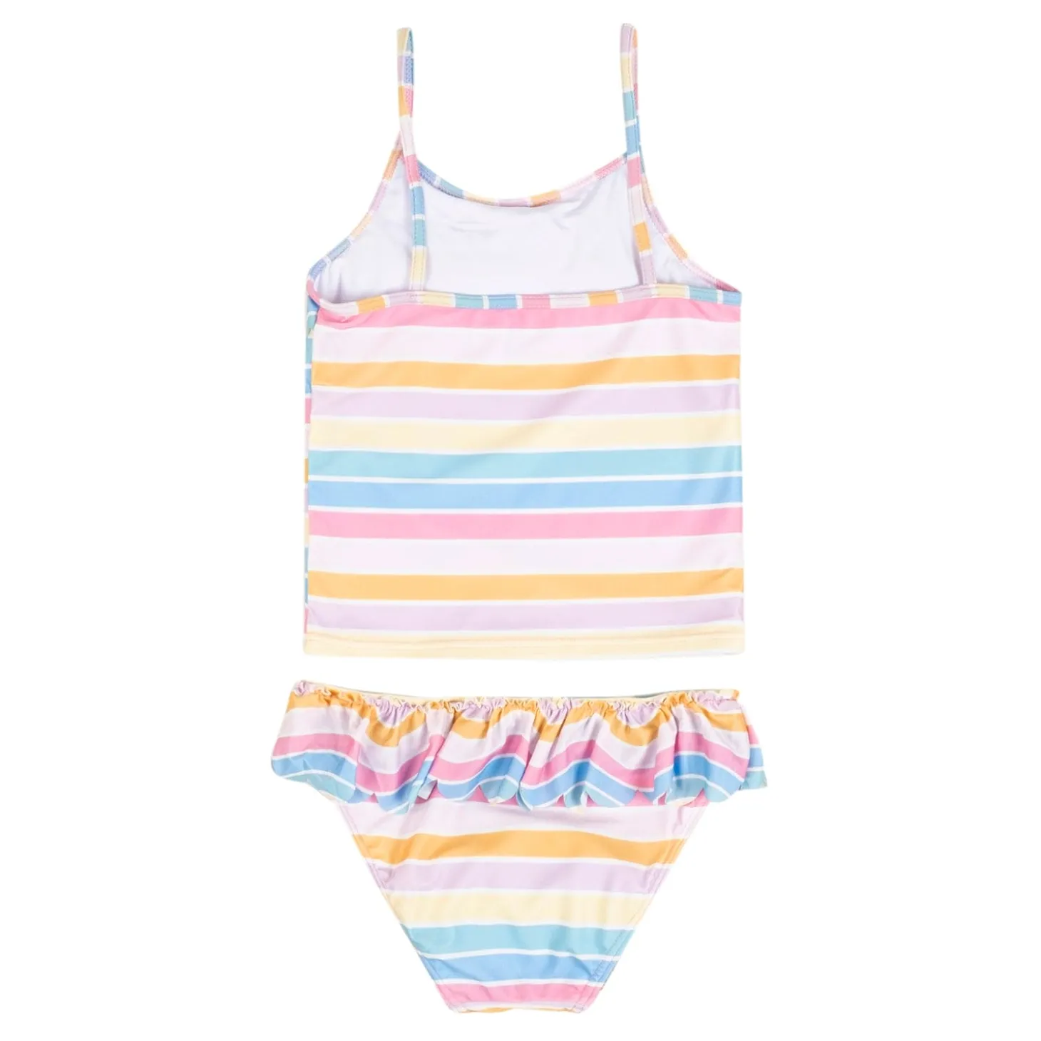 Baby Moo Rainbow Striped Beach Two-Piece Swimsuit Pool Swimming Costume - Pink