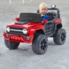 Baby Moo Ride On Jeep For Kids With Rechargeable 12V Battery Remote Control Double Seat - Red