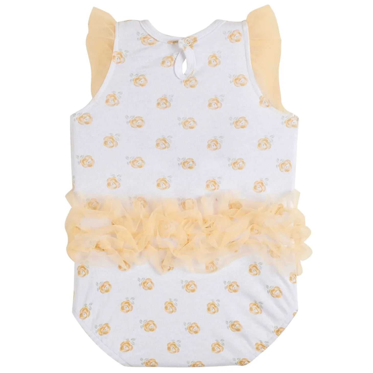Baby Moo Rose Gift Set 3 Piece With Bodysuit, Socks And Headband - Yellow
