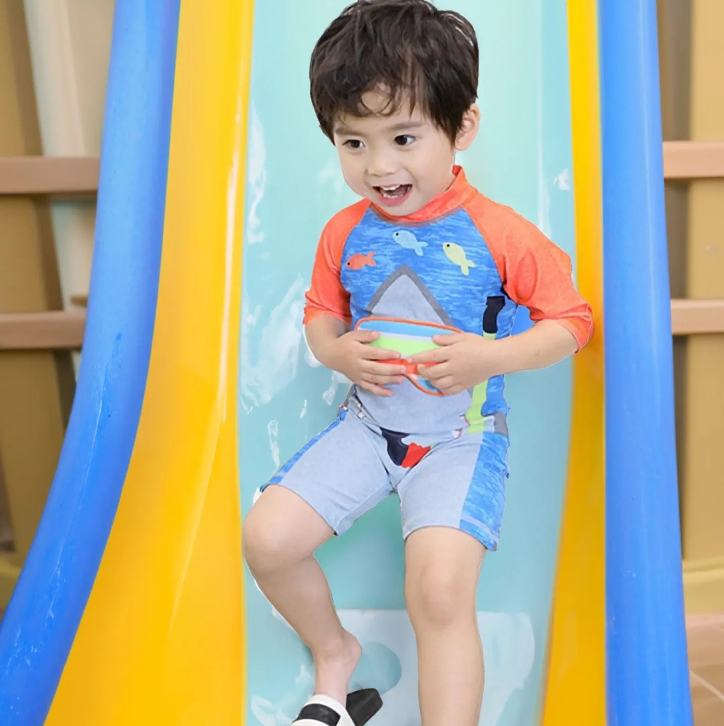 Baby Moo Scuba Beach Bodysuit One-Piece Swimsuit Pool Swimming Costume - Blue