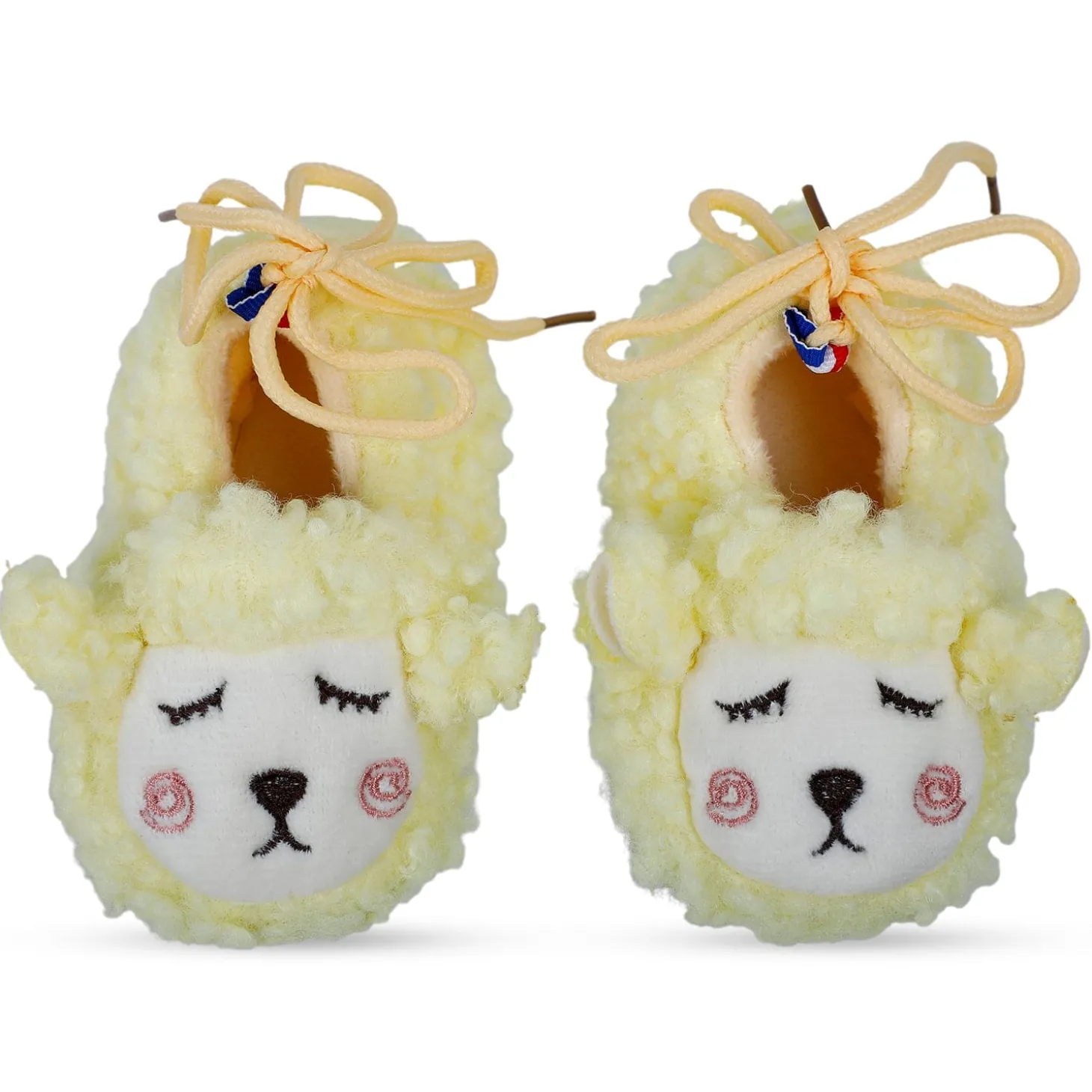 Baby Moo Sheep Warm And Stylish Anti Skid Booties - Yellow