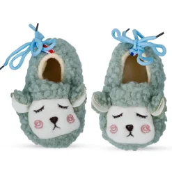 Baby Moo Sheep Warm And Stylish Anti Skid Booties - Olive Green