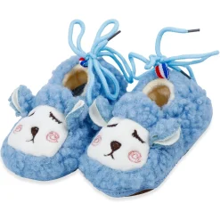 Baby Moo Sheep Warm And Stylish Anti Skid Booties - Blue