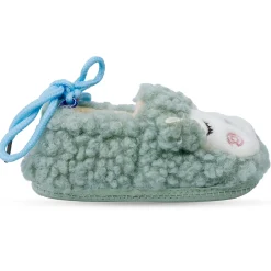 Baby Moo Sheep Warm And Stylish Anti Skid Booties - Olive Green