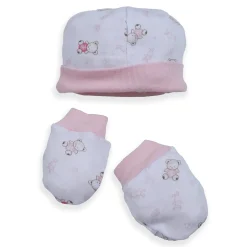 Baby Moo Sleepy Teddy Cotton Infant Essentials 8 pcs Romper Gift Set - Pink