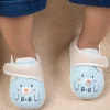 Baby Moo Smiling Bear Soft Sole Anti-Slip Booties - Blue