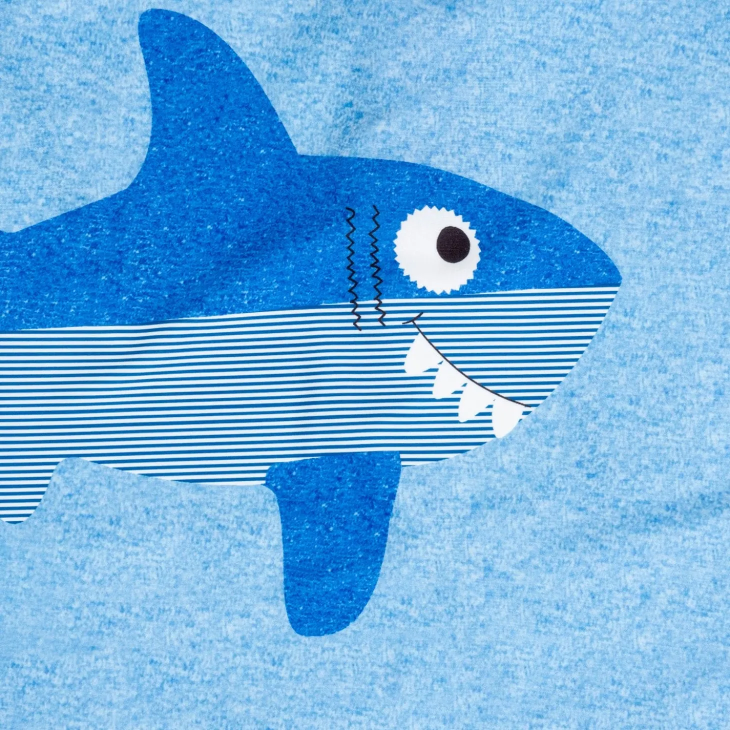Baby Moo Smiling Shark Beach Bodysuit One-Piece Swimsuit Pool Swimming Costume - Blue