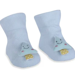 Baby Moo Smiling Tree Cotton Anti-Skid 3D Socks - Blue