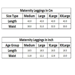 Baby Moo Soft And Comfy Full Length Maternity Leggings Solid - White